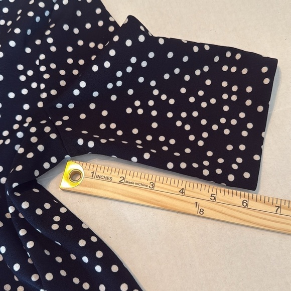 Banana Republic Factory Print Pleated Waist Sheath Dress Polka Dot Size 0 - Picture 8 of 13